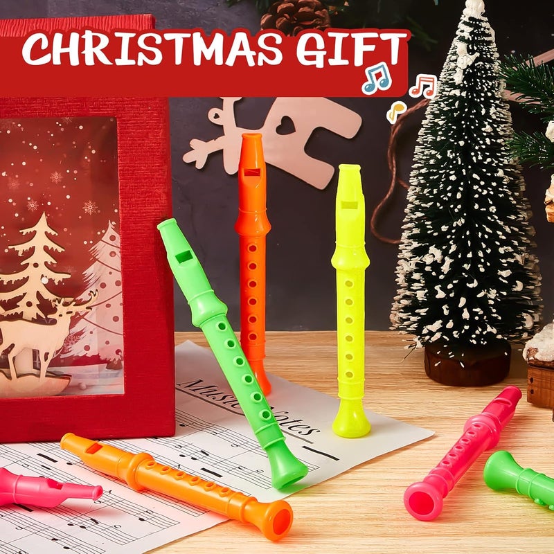 Fabbay 48 Pcs 6 Hole Plastic Recorders, Instrument for Kids Recorder Musical Flute Musical Instruments Toy for Music Party Favors Supplies Beginners Gifts School Performance, Mixed Color - Image 4